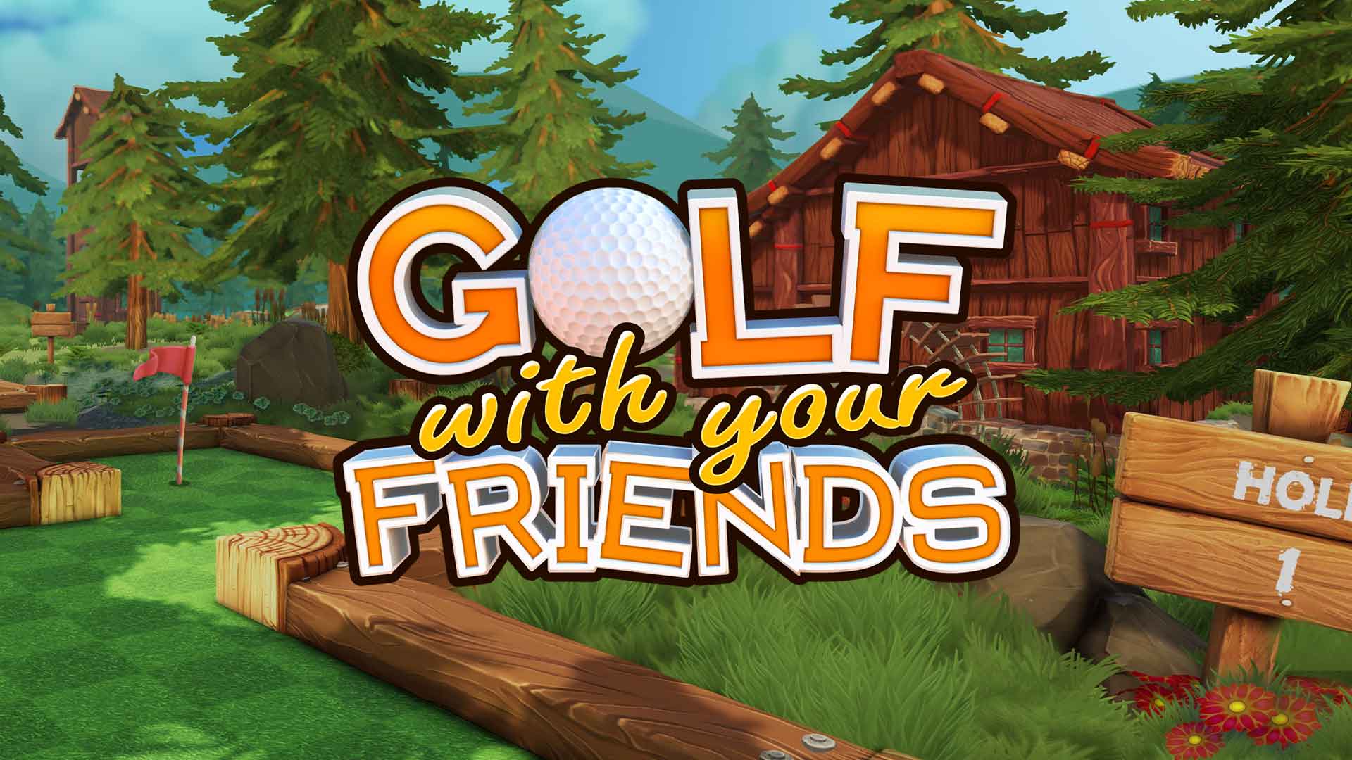 Playing a few rounds of Bouncy Castle Course on Golf With Your Friends
